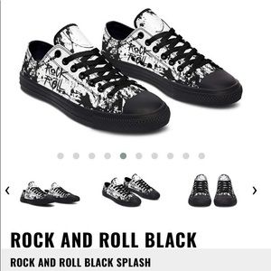 RAAD Rock n Rock Splash Black & white Sneakers NWOT SZ 37 Womens 7